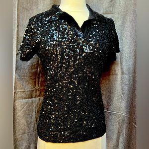 Ellen Tracy Sequin Sweater Sz S